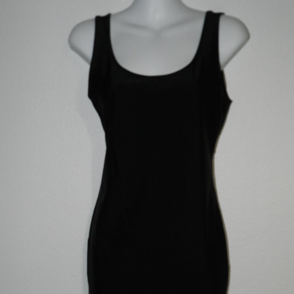Sleeveless, deep scoop back, bodycon Little Black Dress